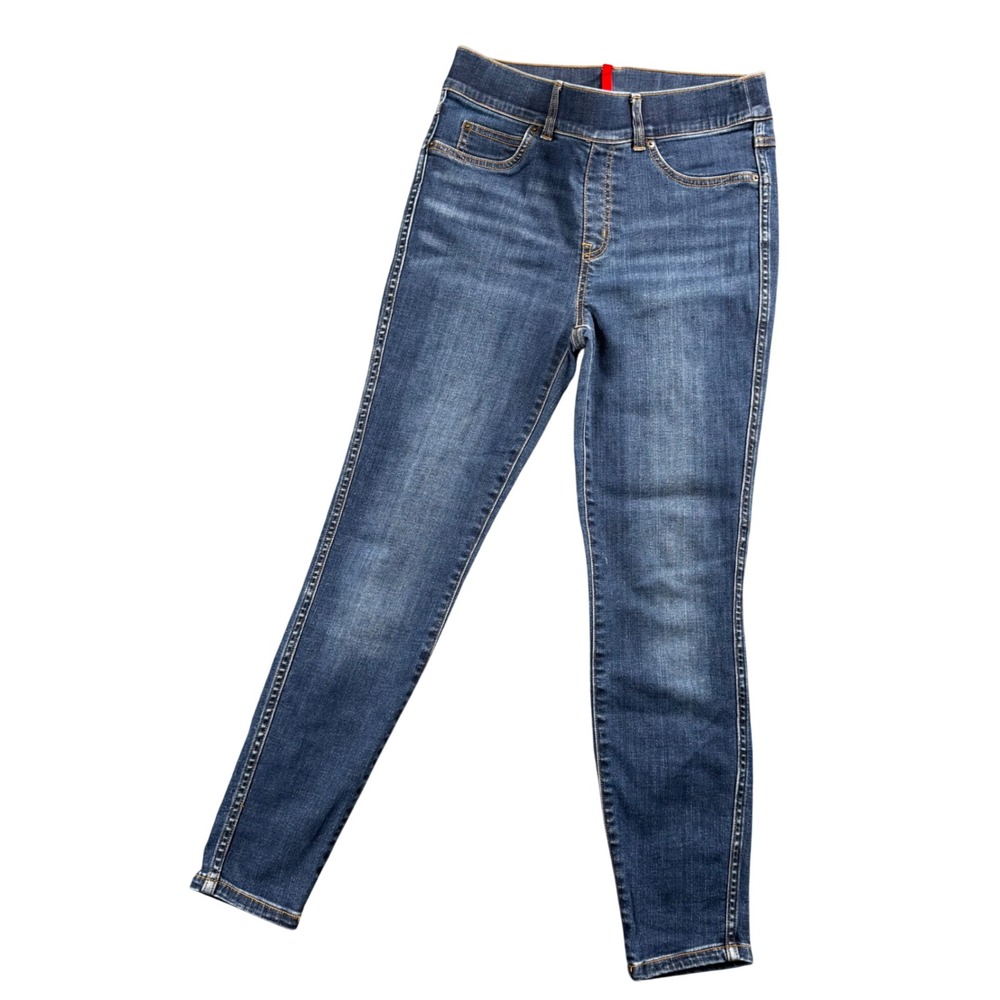 Spanx Pull On Skinny Ankle Jeans‎ 6 Shaping Sculpt Medium Wash Capsule Wardrobe